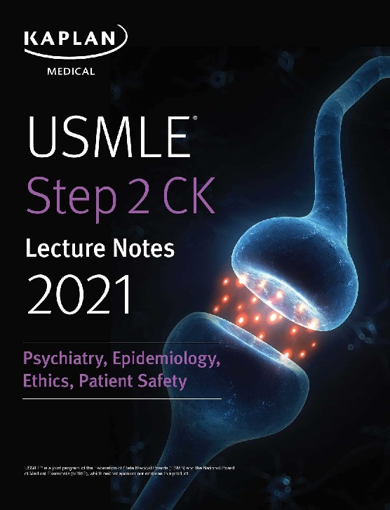 daa9d8aad8a7d8a8 kaplan usmle step 2 ck lecture notes 2021 psychiatry epidemiology 65897561e0ffb